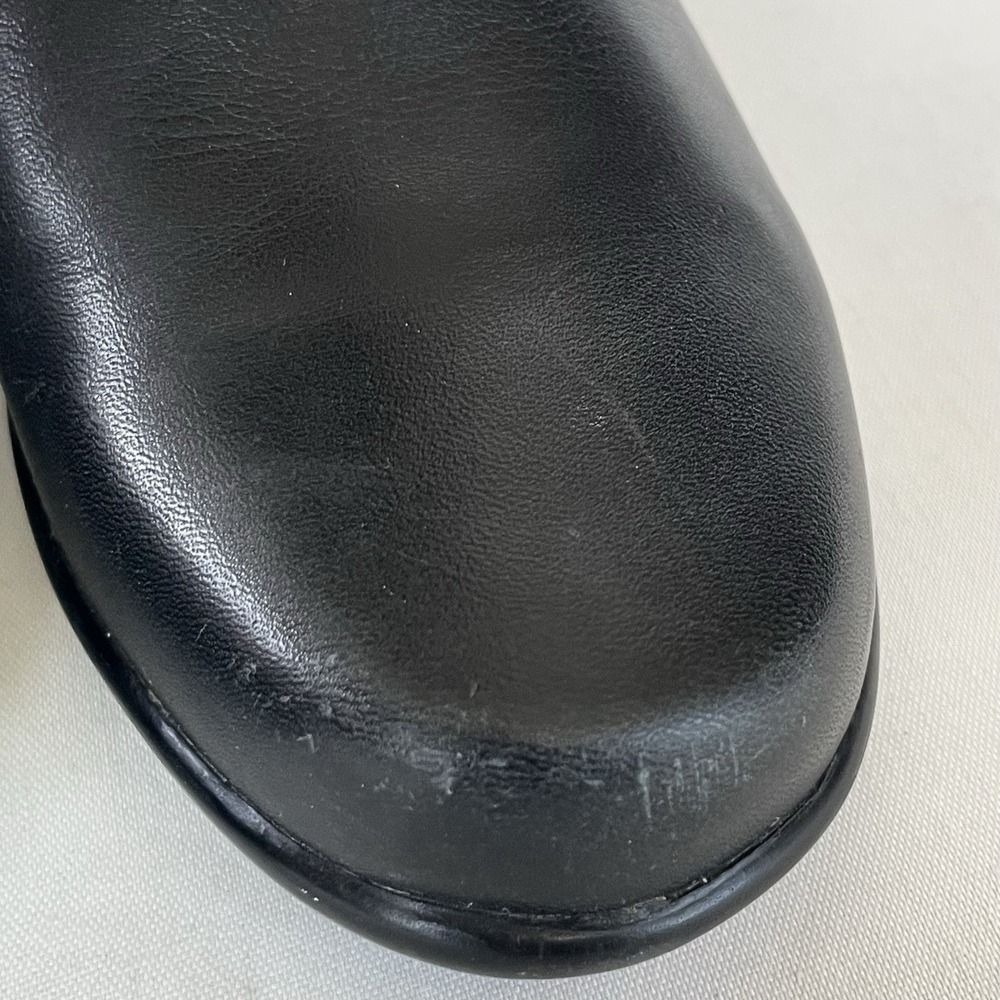 Dansko Risa Black Leather Tall Boots Womens 38 US 7.5-8 Heeled Zip - Picture 5 of 11